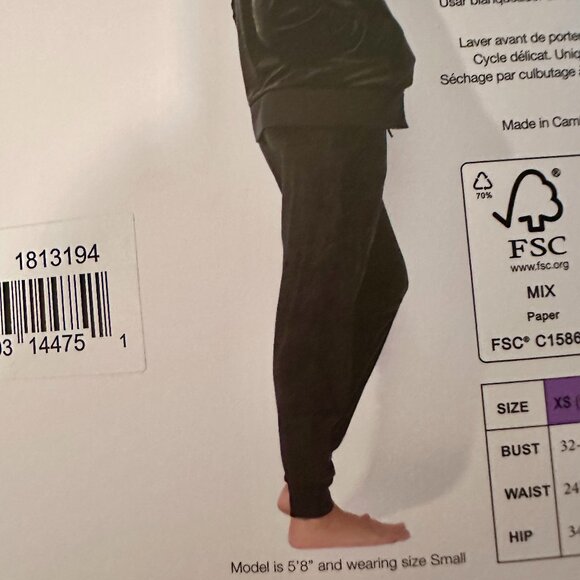 Felina Women's Luxe Velour Track Suit Size XXL Black Soft Loungewear Relax Fit - Picture 8 of 13